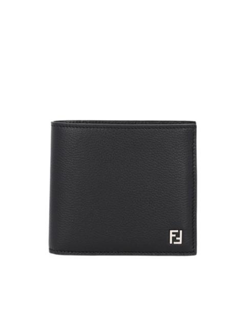 FENDI FF black full-grain leather bi-fold wallet