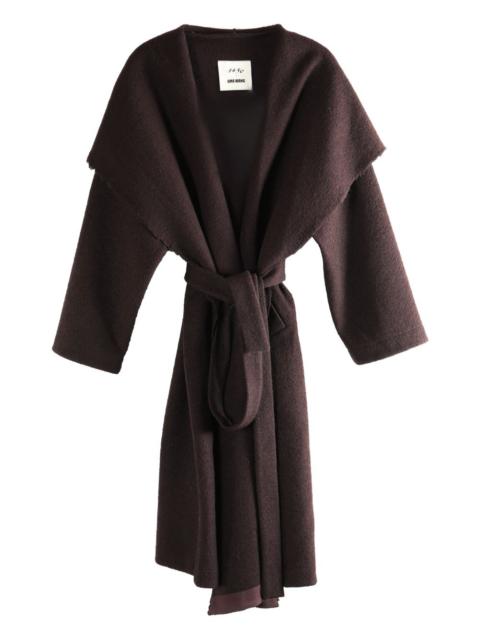 UMA WANG x 1436 hooded belted coat