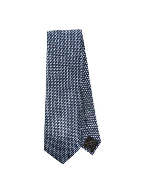 jacquard silk tie