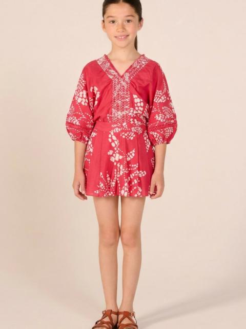 Poupette St Barth Short Jumpsuit Chantal for girls - Pink Austral