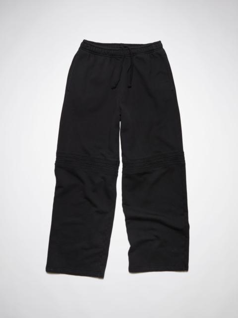 Acne Studios Logo tape fleece sweatpants - Black