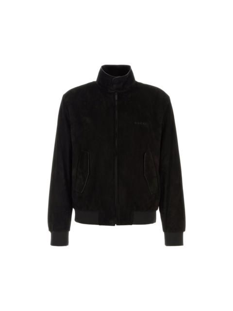 GUCCI GUCCI Black Suede Bomber Jacket New & Authentic (Men's size: