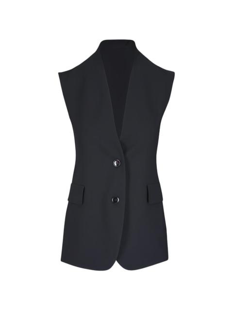 AKRIS button sleeveless jacket