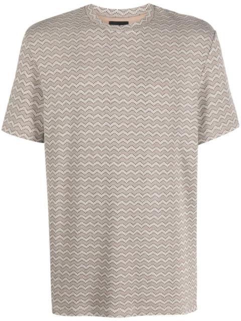GIORGIO ARMANI graphic-print round-neck T-shirt