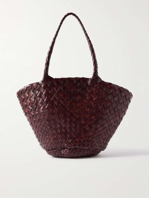 DRAGON DIFFUSION Egola woven leather tote Dark brown