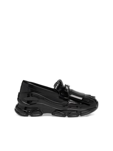 Simone Rocha Tracker fringe patent-leather loafers