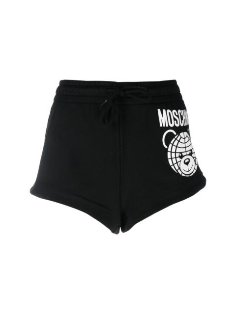 Moschino logo print mini shorts