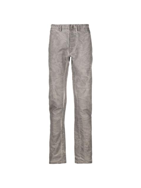Isaac Sellam logo-plaque crease-effect tapered trousers