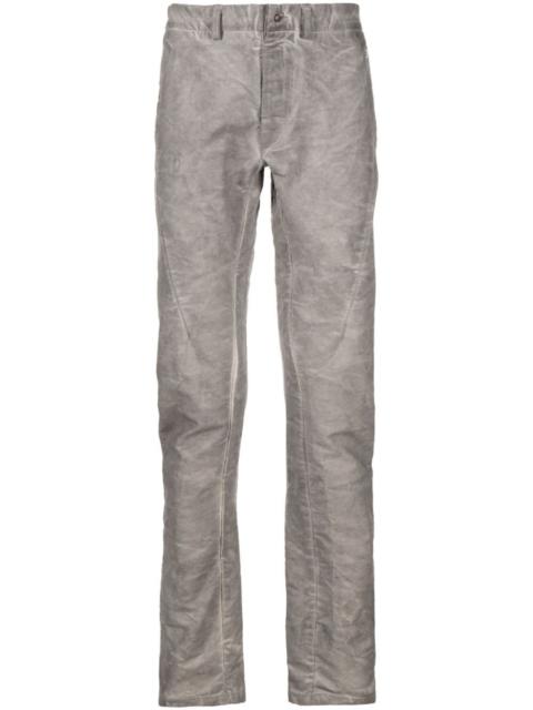 Isaac Sellam logo-plaque crease-effect tapered trousers