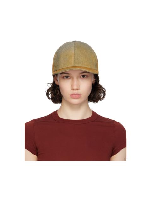 Rick Owens DRKSHDW Yellow Degrade Denim Baseball Cap