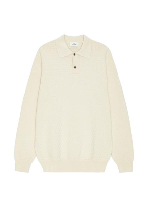 Les Deux textured-knit polo shirt