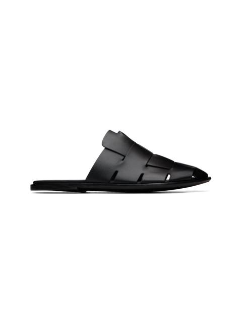 HEREU Black Dira Slim Mule Loafers