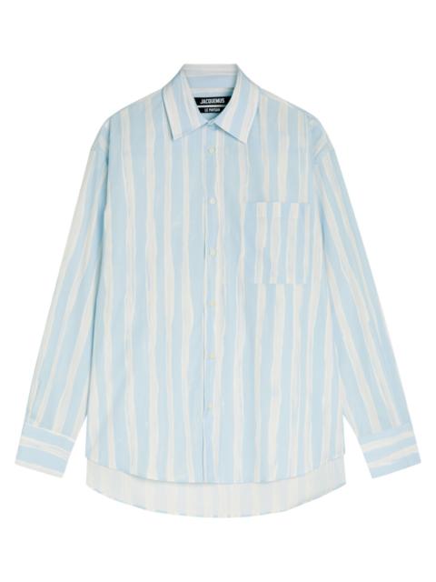 Jacquemus La Chemise Camargue Striped Cotton Shirt