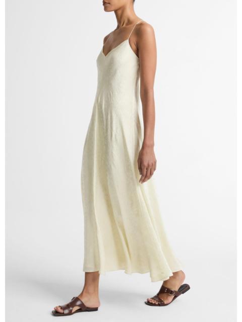 Vince Floral Jacquard Satin Slip Dress