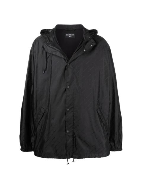 BALENCIAGA logo-print rain jacket