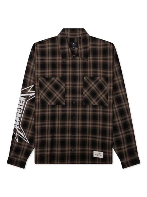 REPRESENT METALLICA L/S SHIRT - TOBACCO