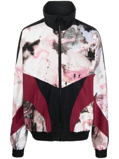 Balmain pastel print panelled jacket