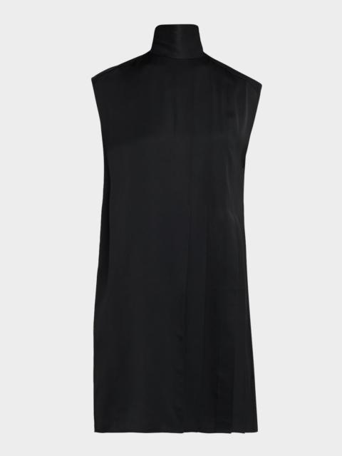 JOSEPH Sandy Pleated Sleeveless Crepe Mini Dress