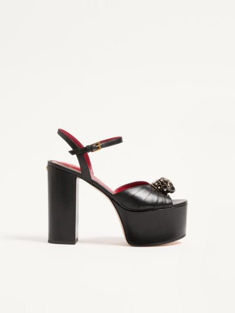 Valentino PANTHEA PLATFORM SANDAL IN KIDSKIN LEATHER 125MM