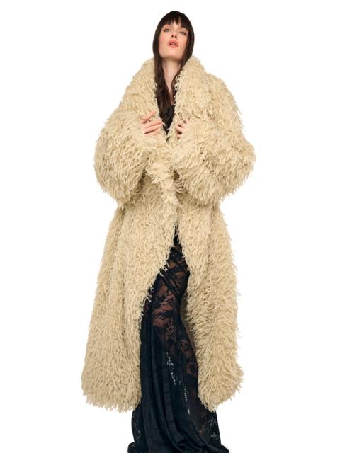 NORMA KAMALI OVERSIZED BOYFRIEND TEDDY BEAR COAT