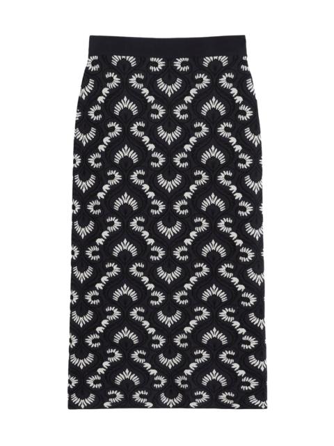 WEEKEND Max Mara Women's Jacquard Yarn Skirt - Navy