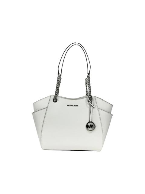 MICHAEL KORS chain-link leather-trim tote bag