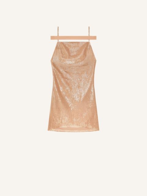 courrèges SEQUINED STRAP DRESS
