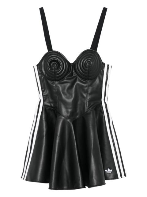 adidas faux-leather dress