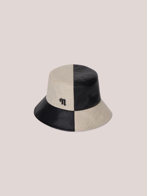 Nanushka CARAN - Bucket hat - Black/Creme