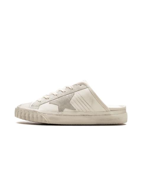 SUPER-STAR SABOT TOE CAP AND HIGH SOLE LEATHER UPPER TOE AND TONGUE SUEDE STAR "WHITE ICE"