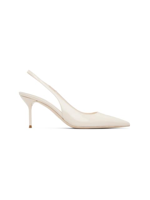 PARIS TEXAS Off-White Lidia Slingback 70 Heels