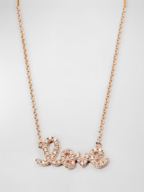 SYDNEY EVAN Gold Diamond Love Necklace, Small