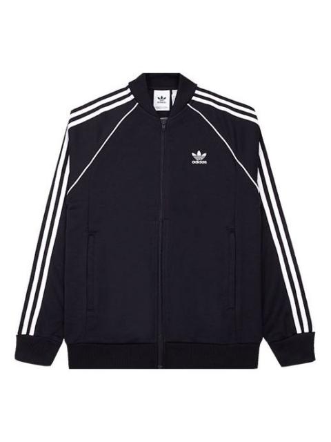 adidas adidas originals Superstar Track Jacket In Black BK5921 kickscrew REVERSIBLE