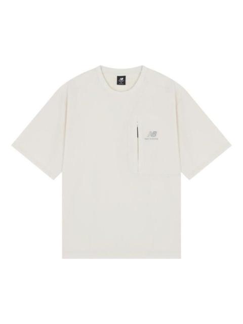 New Balance New Balance Logo Print Tee 'White' AMT22371-CFO