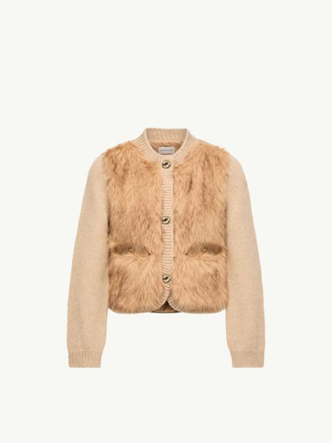 Moncler Alpaca & Wool Blend Padded Cardigan