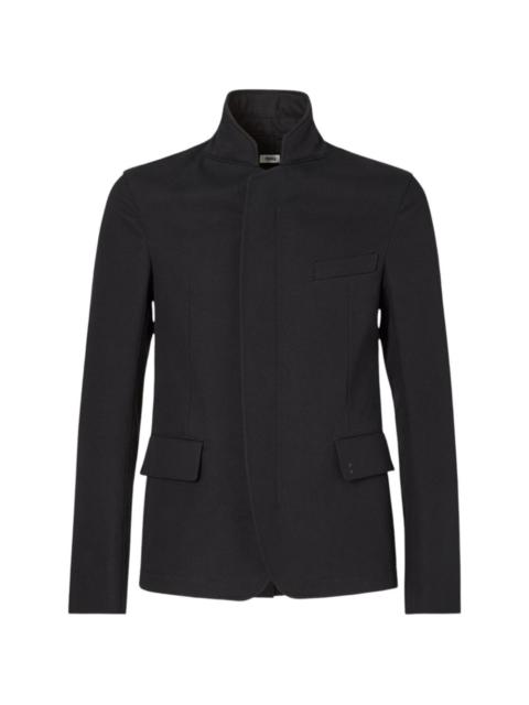 FENDI high-neck flap-pocket jacket