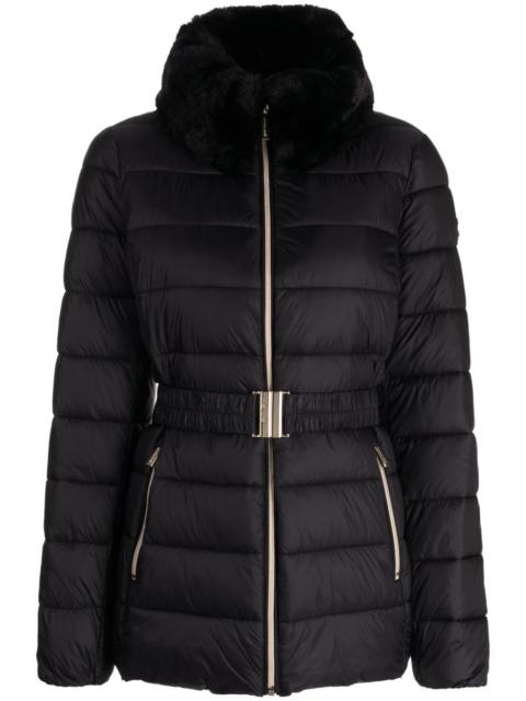 MICHAEL KORS faux-fur collar quilted jacket