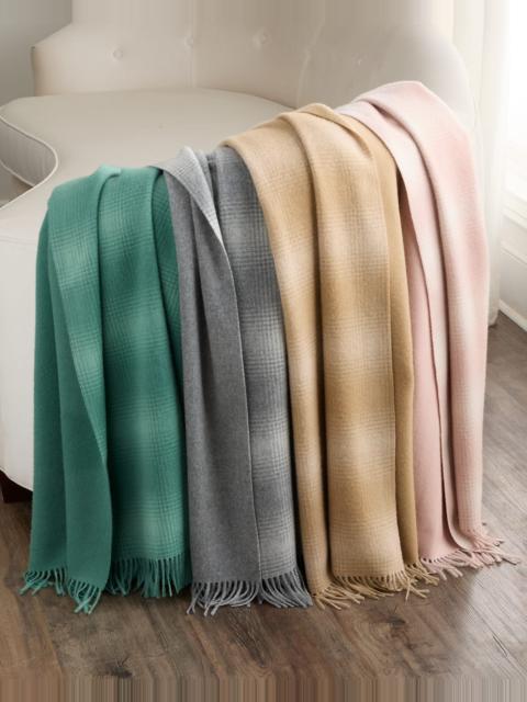 Vince Cashmere Shadow Plaid Throw Blanket, 50" x 70"