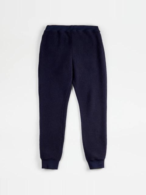 Tod's CASHMERE BLEND TROUSERS - BLUE