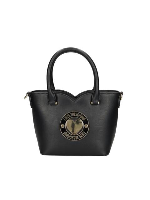 Moschino heart-plaque tote bag