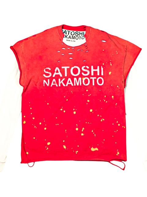 SATOSHI NAKAMOTO Luke Thermal Long Sleeve Tee Shirt "Red White" PS26TEE006 RED
