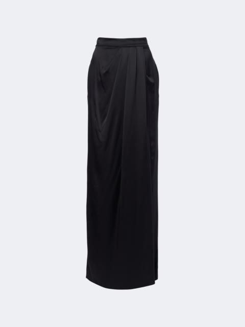 Max Mara Draped silk maxi skirt