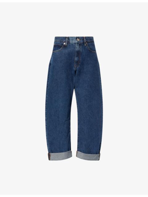 FRAME The Bubble Turn-Up Denim Jeans