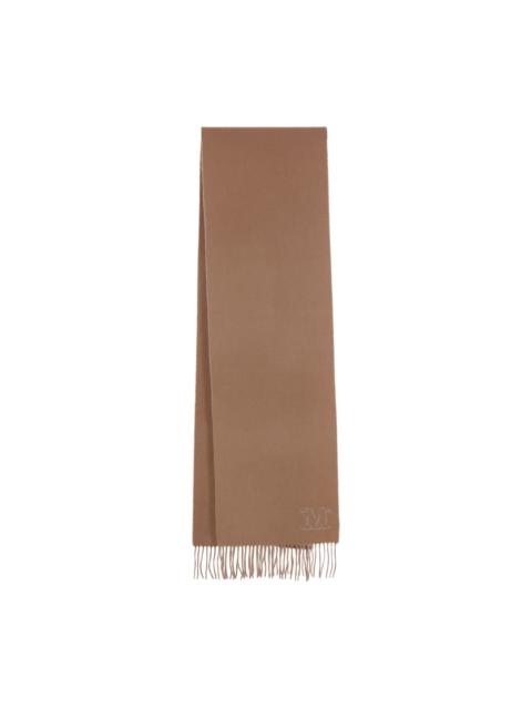 Max Mara monogram-embroidered cashmere scarf