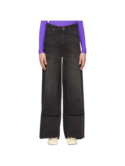 MM6 Maison Margiela Gray Raw Edge Jeans