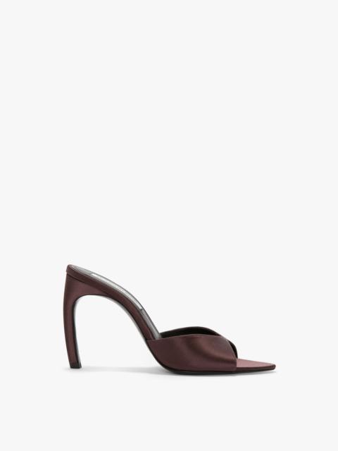 Victoria Beckham Harlow Mule 100 In Maroon Satin