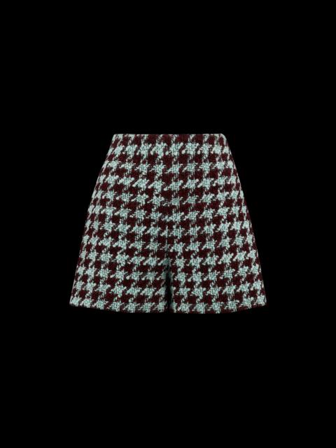 Moncler Houndstooth Tweed Shorts