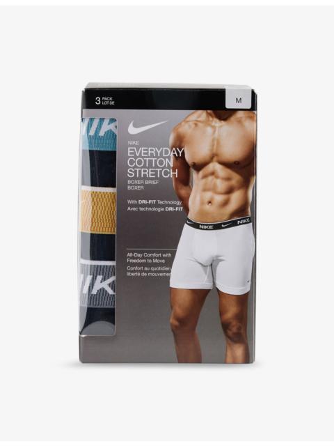 Nike Everyday DRI-FIT Pack-Of-Three Stretch-Cotton Boxer Briefs
