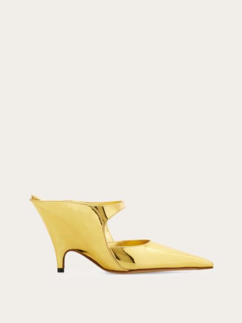 FERRAGAMO Graphic wedge mule