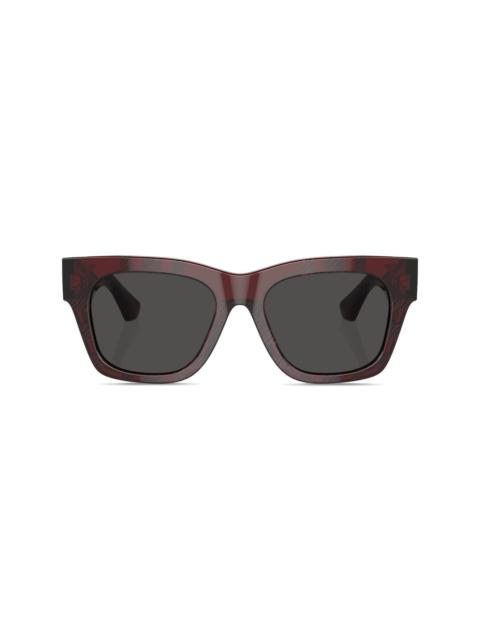 checkered wayfarer-frame sunglasses